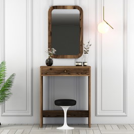 Hanah Home Lizbon Mirror - Nogal